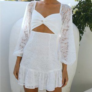 Hello Molly LOUD TIMES DRESS WHITE